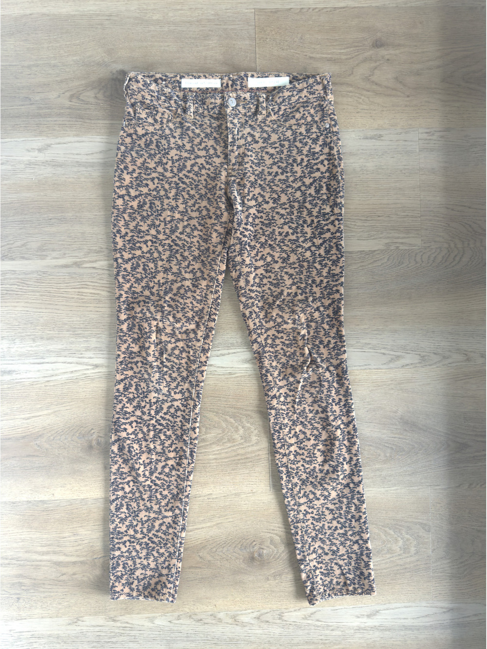Anthropology Pilcro Corduroy Printed Skinny Pants